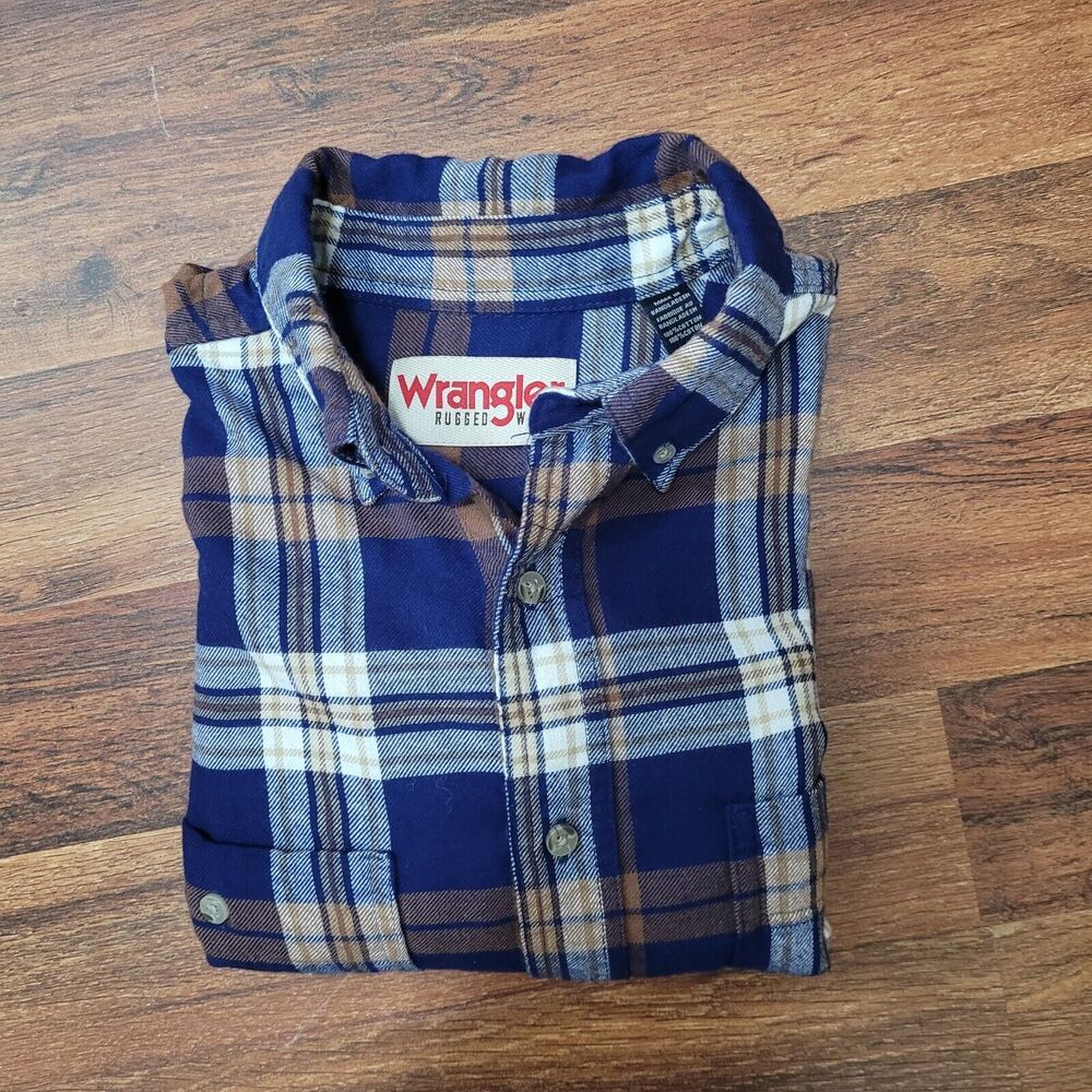 Wrangler Button- Up Western Tallman Flannel Lined Shirt Mens LT‎ Large Tall
